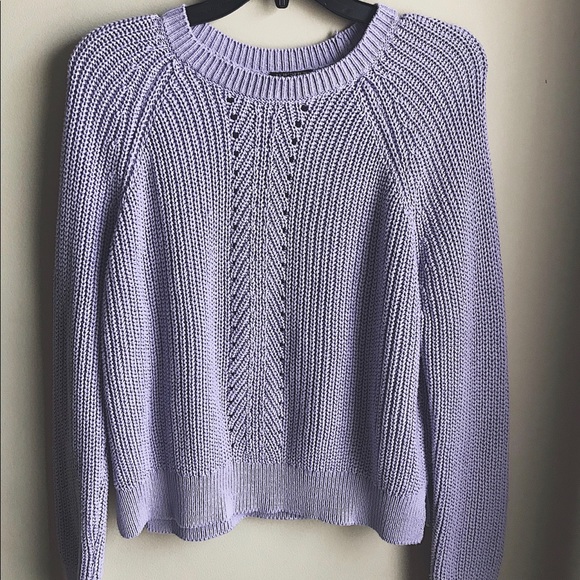 Topshop Sweaters - TopShop Lavender Boxy Ribbed Sweater
